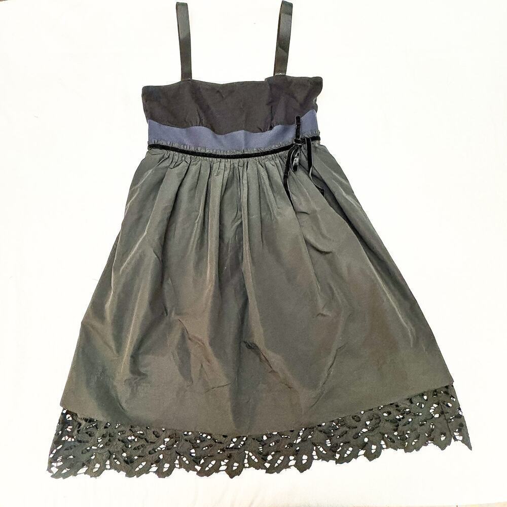 BCBG Maxazria Lace Hem Dress Navy Black Size 10 MINT